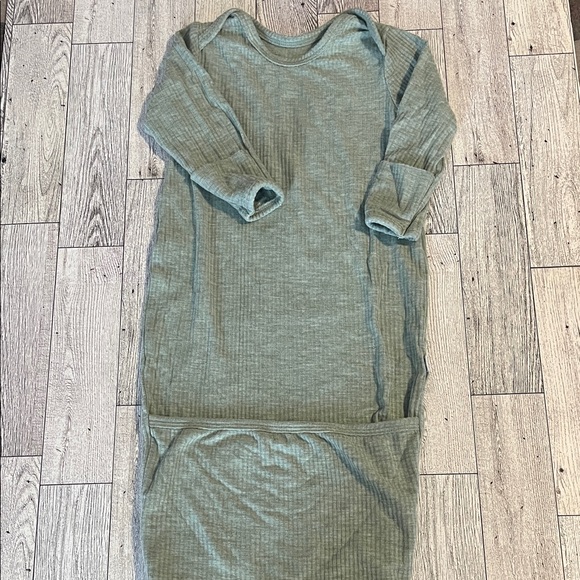 Little Sleepies Other - Little Sleepies Heather Sage Ribbed Gown